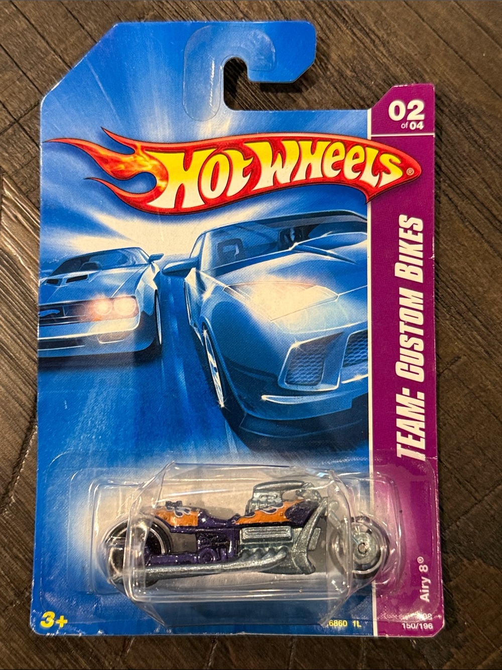 Vintage Hot Wheels Airy 8” Motorcycle Team Custom Bikes 02 of 04. 2005
